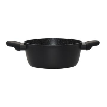 Casseruola Urania Nera d 20 cm con 2 Strati Effetto Marmorizzato - per Tutti i Fuochi - Uso Universale Marino fa Mercato