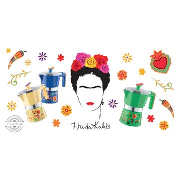 Caffettiera Gialla Frida Kahlo 3 Tazzine di Caffè,... - Marino Fa Mercato