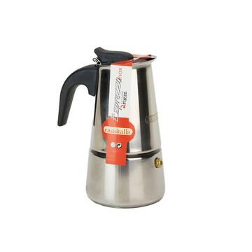 Caffettiera 2 tazze in acciaio inox con guarnizione in silicone