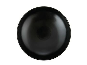 Vassoio tondo Monaco color nero, 32 cm, in porcellana.