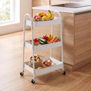 Carrello da Cucina Perion 42,5x29,5 h75 cm con 3 Ripiani... - Marino Fa Mercato