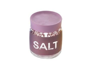 Barattolo Giara salt color viola, in vetro.