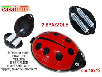 Raccoglibriciole coccinella con 2 spazzole