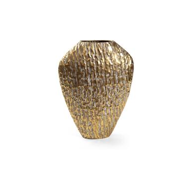 Vaso in Metallo Color Oro 32x41x12cm - Marino fa Mercato