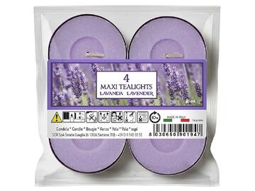 Candele Maxi Tealight lavanda 4 pz Marino fa Mercato