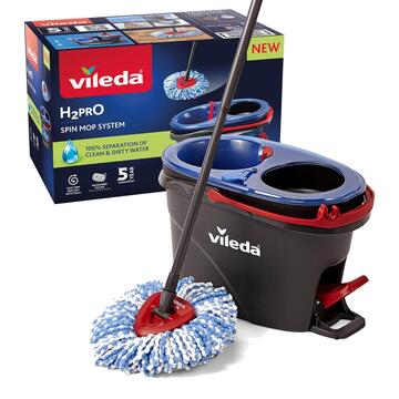 Vileda H2Pro Spin Mop, Sistema Lavapavimenti con Centrifuga...