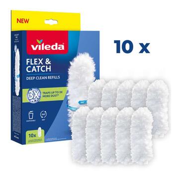 Vileda Flex & Catch Ricambi 10 Pezzi - Compatibile con Vileda Flex&Catch con Manico Corto e con Manico Estensibile