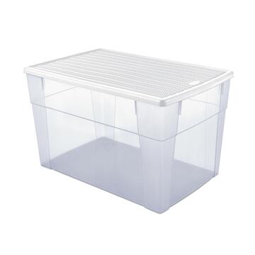 Scatola Contenitore Elegance Box XXL High 59x39 h35 cm in Plastica Trasparente - Cambio Stagione, Riponimento