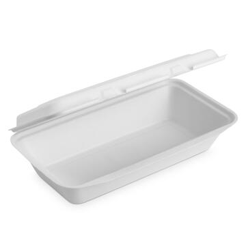 Confezione 50 pz Contenitore Vaschetta 1 Scomparto 1200cc - Biodegradabile - per Asporto - Primo, Contorno, Secondo, Insalata