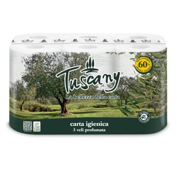 Confezione 12 Rotoli Carta Igienica Tuscany con 3 Veli