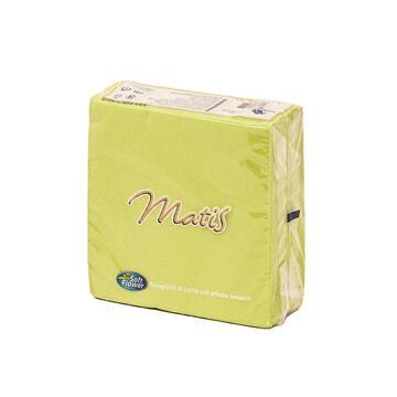 30 Tovaglioli effetto tessuto matiss 33 x 33 verde - Marino fa Mercato