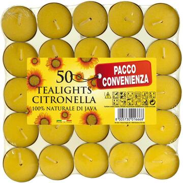 50 candele alla citronella antizanzare Tea Light Pantelleria - Marino fa Mercato