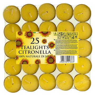 25 candele alla citronella Tea Light Pantelleria