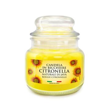Candela alla citronella in giara piccola con coperchio Capri 100gr