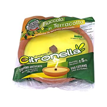 Fiaccola 15 in Terracotta al Profumo di Citronella per Esterno Marino fa Mercato