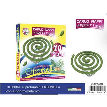 Spirale zampirone alla citronella antizanzare 10pz