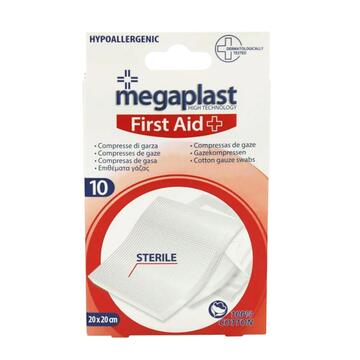 Megaplast First Aid compresse garza 20x20 10 pz - Marino fa Mercato