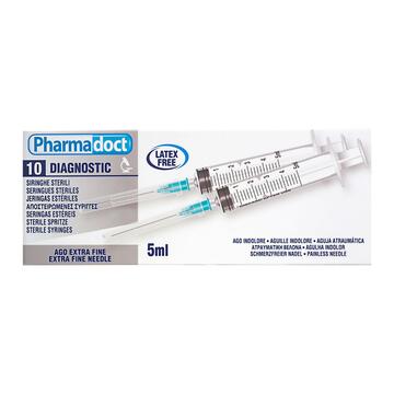 Pharmadoct 10 Siringhe sterili 5ML