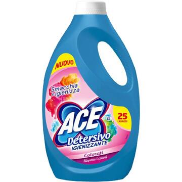 Detersivo liquido igienizzante Ace per capi colorati 25 lavaggi