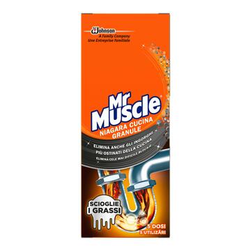 Mr Muscolo Niagara Power disgorgante in granuli per scarichi, lavandini e tubi 250gr