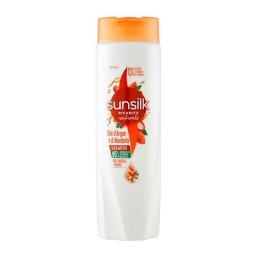 Sunsilk shampoo Ricarica Naturale per capelli fragili con olio di argan e mandorle 250 ML