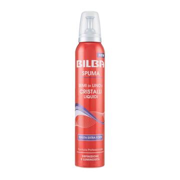 Bilba spuma per capelli con semi di lino e cristalli liquidi tenuta extra forte 200 ml