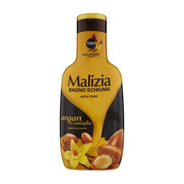 Bagnoschiuma vellutante Malizia all'olio di argan e vaniglia 1000 Ml Marino fa Mercato