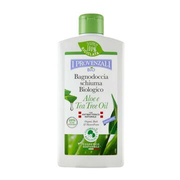 I provenzali bagnodoccia schiuma biologico con aloe e tea tree oil 400 ml