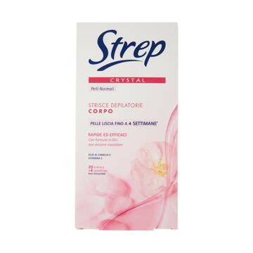 Strep Crystal strisce depilatorie corpo 20 pz Marino fa Mercato