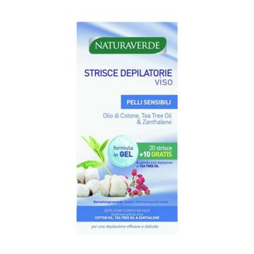 Strisce depilatorie viso Naturaverde 20+10 pezzi