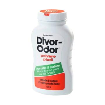 Polvere piedi Divor Odor per assorbire il sudore ed eliminare il cattivo odore 100 Gr