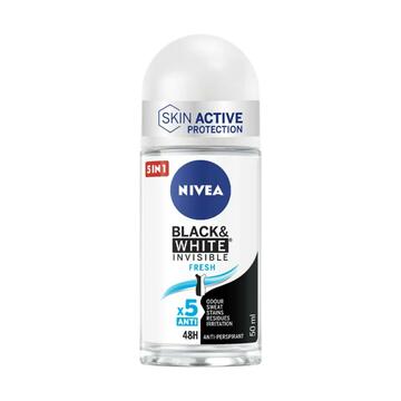 Deodorante roll-on Nivea invisible for black e white fresh 50 Ml