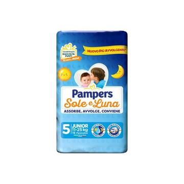 Pampers Pannolini Sole e Luna taglia 5 junior 11-25... - Marino fa Mercato