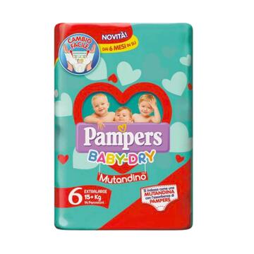 Pampers Baby Dry Mutandina taglia 6 extralarge 15+...