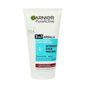 Garnier Pure Active Argilla 3in1 detergente - scrub... - Marino fa Mercato