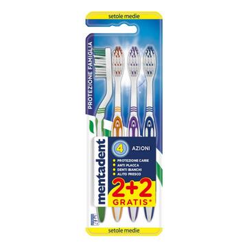 Mentadent spazzolino protezione famiglia 2+2 gratis