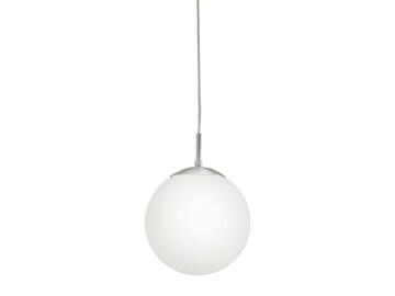 Lampada Rondo 20 cma sospensione in acciaio e vetro opale Bianco Marino fa Mercato