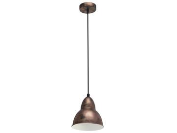 Lampadario Truro 15 cm a sospensione in acciaio color rame
