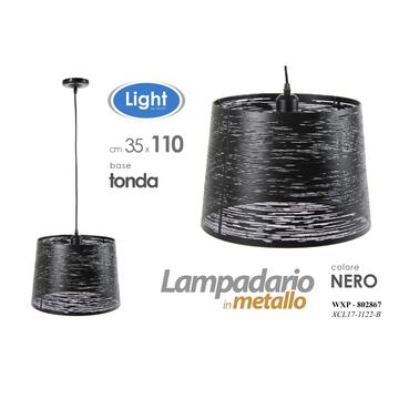 Lampadario in Metallo Nero 35x110 cm