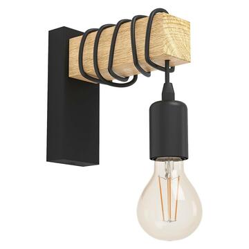 Lampada da parete Townshend 1 lampadina in legno stile industriale - Eglo Marino fa Mercato