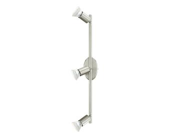 Lampadario Buzz Led 3 faretti in metallo Nickel opaco