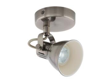 Faretto Seras in metallo Nickel/Beige