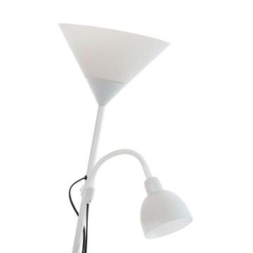 Lampada da terra Piantana doppia in metallo bianco 40x175