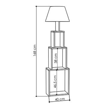 Lampada da terra moderna Tower a piramide 3 ripiani... - Marino fa Mercato