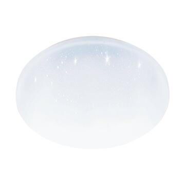 Lampada Pogliola 31 cm da parete circolare in policarbonato, effetto cristallo Bianco