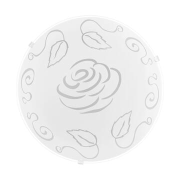Eglo Plafoniera Applique Mars in Vetro con Decori Floreali...