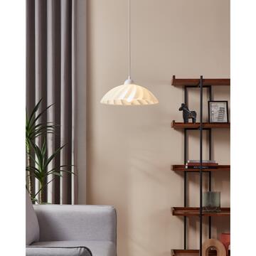 Eglo Lampada a Sospensione Vetro in Policarbonato e Vetro Bianco E27 60W 82785