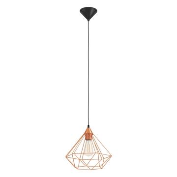Lampada Tarbes 32,5 cm a sospensione in acciaio color rame