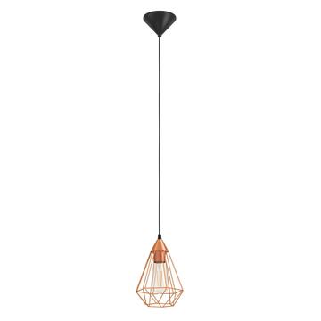 Lampada Tarbes 17,5 cm a sospensione in acciaio color rame