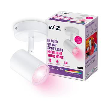 WiZ Faretto Bianco 1 Luce Smart, Wifi, Controllo Vocale, Luce Bianca o Colorata Dimmerabile Marino fa Mercato